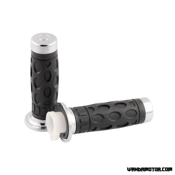 Grip set for scooters chrome/black-1